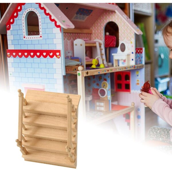Holzleitermodell für Puppenhäuser, DIY-Lernspielzeug 10,5 x 8 cm