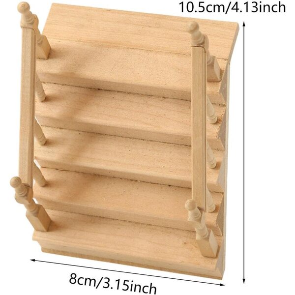 Holzleitermodell für Puppenhäuser, DIY-Lernspielzeug 10,5 x 8 cm