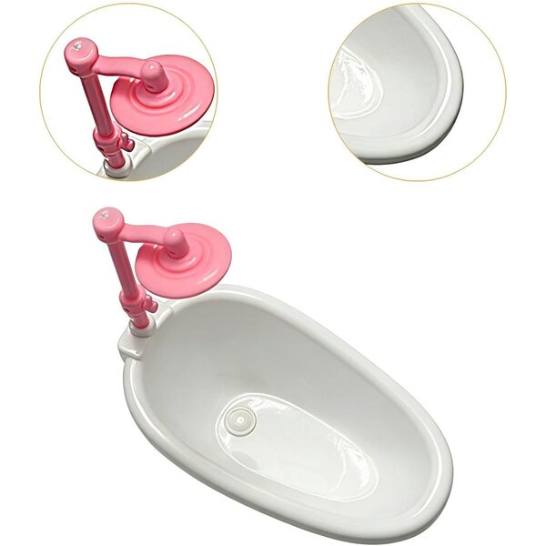 Sharplace Mini-Badewanne für Puppenhaus aus Polypropylen, Retro-Design