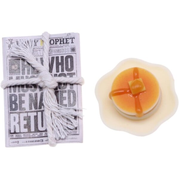 Sharplace Set 2 Miniaturen 1:12 Zeitung und Dessert für dekorative Puppenhäuser