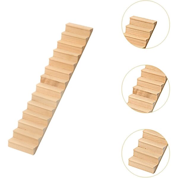 Holztreppe Miniatur für Puppenhaus 1/12 – realistisches DIY-Modell