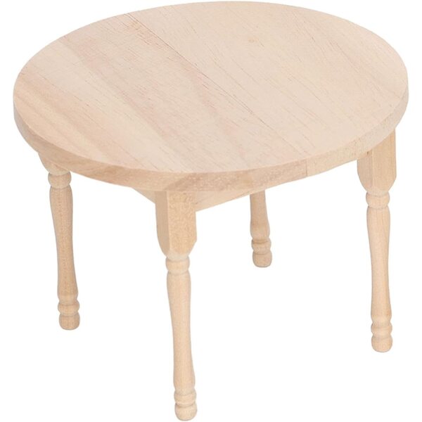 Hidyliu Set da Pranzo Retro in Legno di Betulla per Casa delle Bambole Miniatura