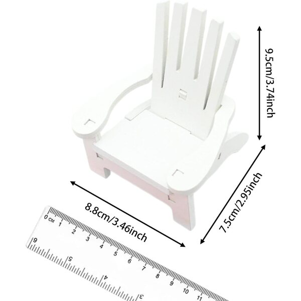 Sedia a dondolo in miniatura in legno per case delle bambole 1/6 e 1/12 decorativa