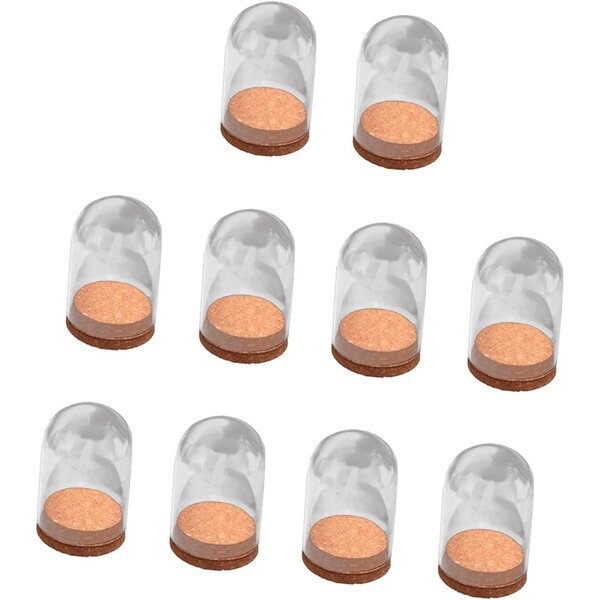 Baoblaze 10 Cupole Trasparenti in Vetro con Base per Display e Decorazione Tavolo