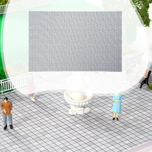 Mini-PVC-Bodenbelag für Puppenhäuser mit realistischen Fliesen 30 x 9,5 cm