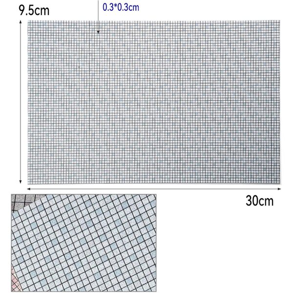Mini-PVC-Bodenbelag für Puppenhäuser mit realistischen Fliesen 30 x 9,5 cm