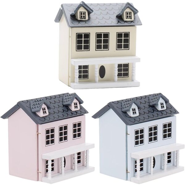 Gatuida Kit Casa Bambole Miniatura 3pz in Legno per Decorazioni e Fai da Te