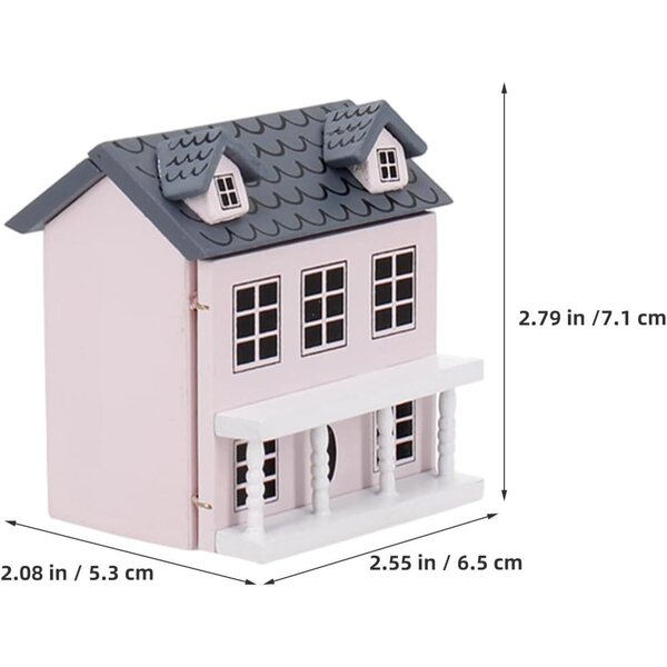 Gatuida Kit Casa Bambole Miniatura 3pz in Legno per Decorazioni e Fai da Te