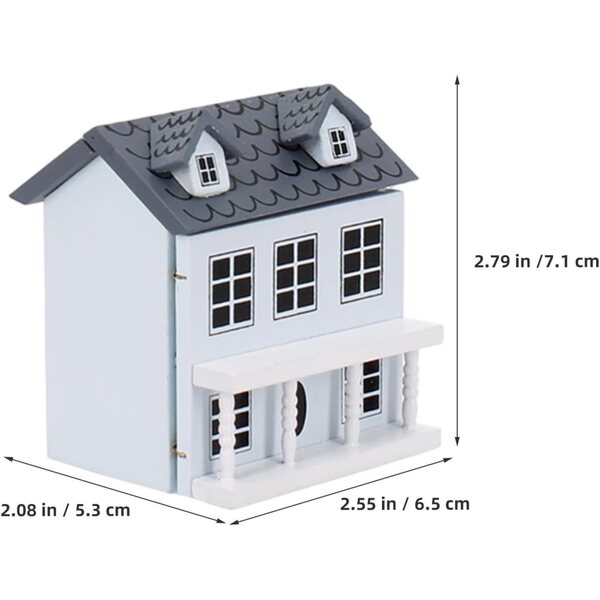 Gatuida Kit Casa Bambole Miniatura 3pz in Legno per Decorazioni e Fai da Te