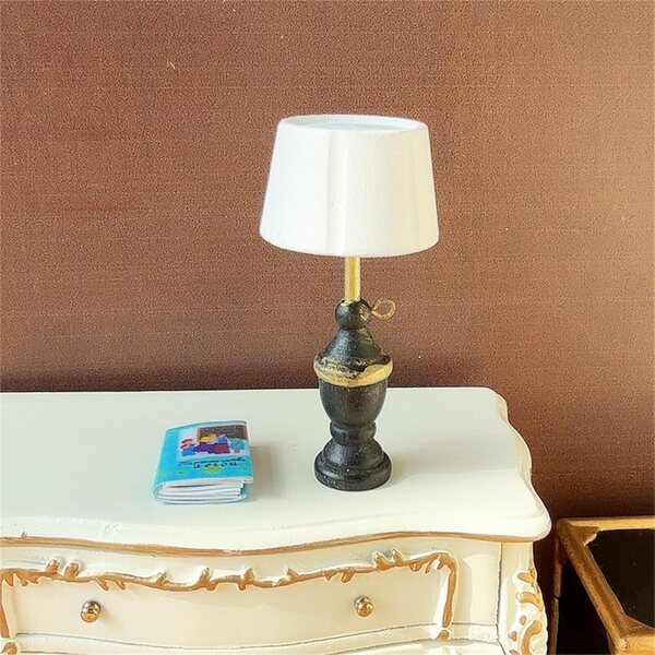 Lampada da tavolo in miniatura in legno per case delle bambole scala 1/12 - CAZSTYK
