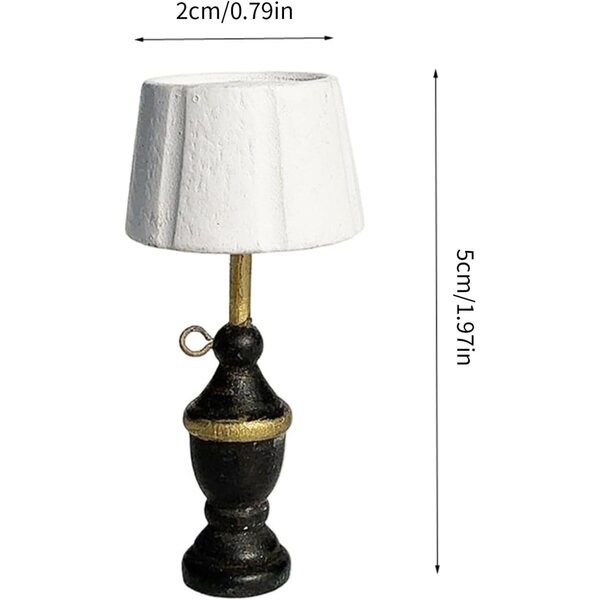 Lampada da tavolo in miniatura in legno per case delle bambole scala 1/12 - CAZSTYK