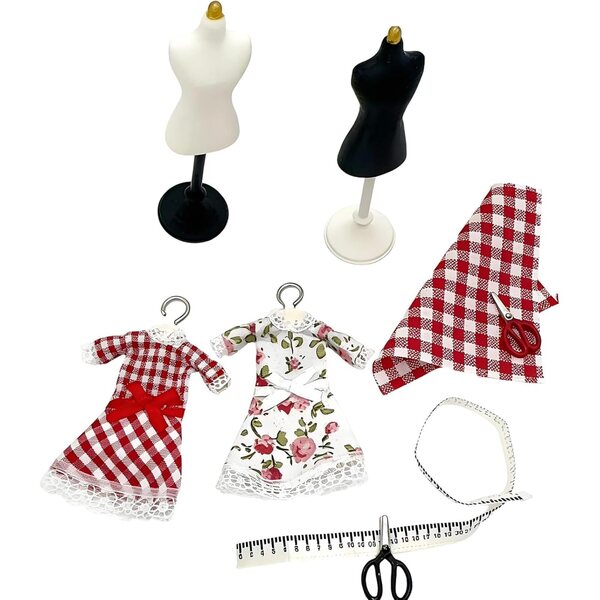 Schneiderpuppe aus Holz im Maßstab 1:12 für Puppenstuben und Sammler