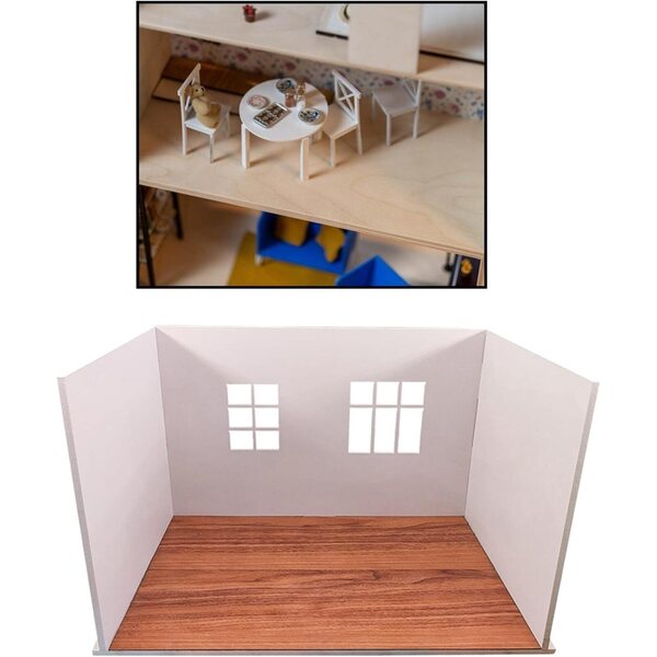 Mini-PVC-Küche für Puppenhaus, realistisches Zubehör zum DIY-Spielen