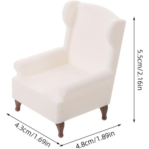 Mini Divano Bianco in Plastica per Casa delle Bambole Scala 1:12 - ERINGOGO