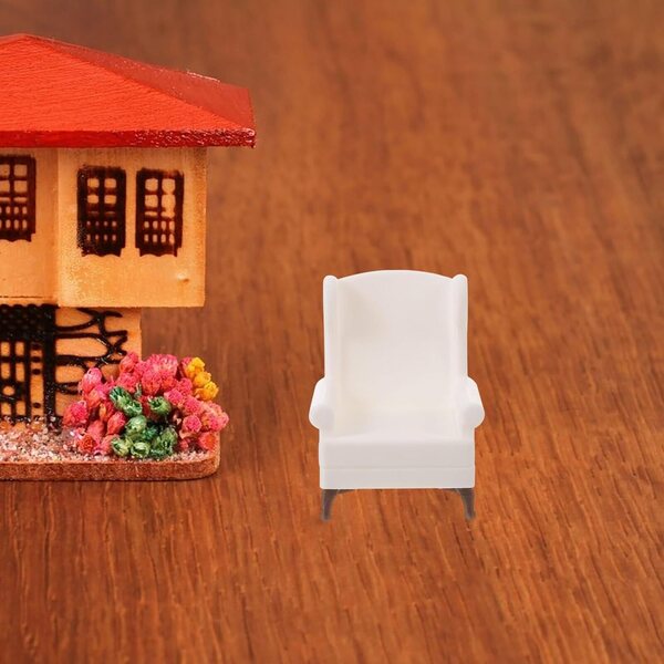 Mini Divano Bianco in Plastica per Casa delle Bambole Scala 1:12 - ERINGOGO