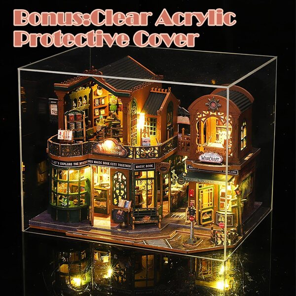Kit Miniatura Casa con Luce LED - Libreria Fantasy Twilight Book City atibi