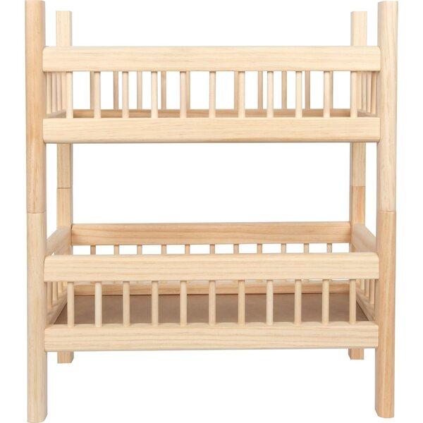 Letto a castello in legno per bambole 2 in 1 Small Foot con morbide lenzuola per bambini