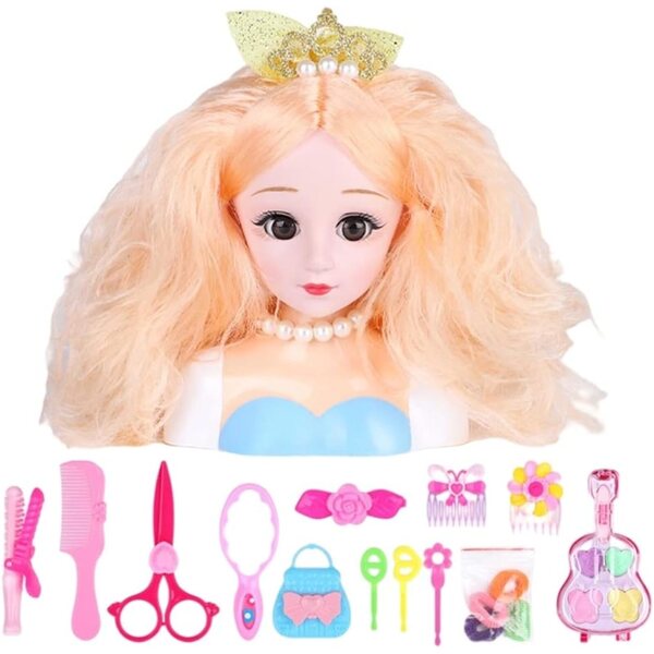 Aramox Puppe für Make-up und Frisuren mit 25 Accessoires für kreative Mädchen