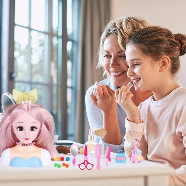 Aramox Puppe für Make-up und Frisuren mit 25 Accessoires für kreative Mädchen