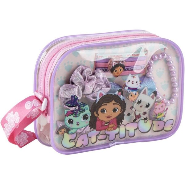 Gabby's Dollhouse Taschen-Schönheitsset mit Zubehör für Kinderspiel und Fantasie