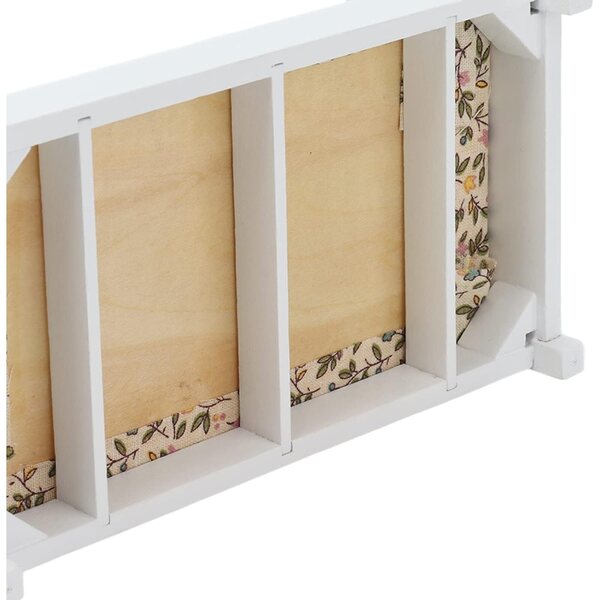 Set Letto in Legno per Casa delle Bambole con Materasso e Cuscini - Design Elegante