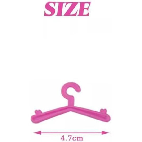 10 Kunststoff-Kleiderbügel für Puppen 30 cm – Zubehör für Uteruik-Puppenkleidung