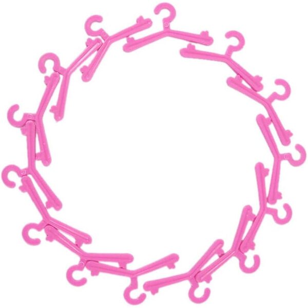 10 Kunststoff-Kleiderbügel für Puppen 30 cm – Zubehör für Uteruik-Puppenkleidung