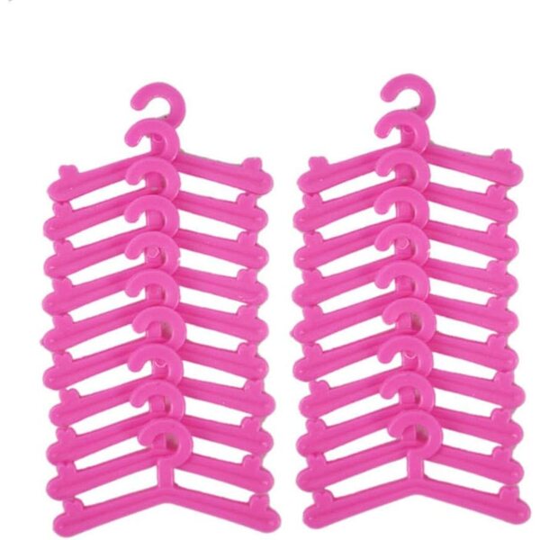 10 Kunststoff-Kleiderbügel für Puppen 30 cm – Zubehör für Uteruik-Puppenkleidung