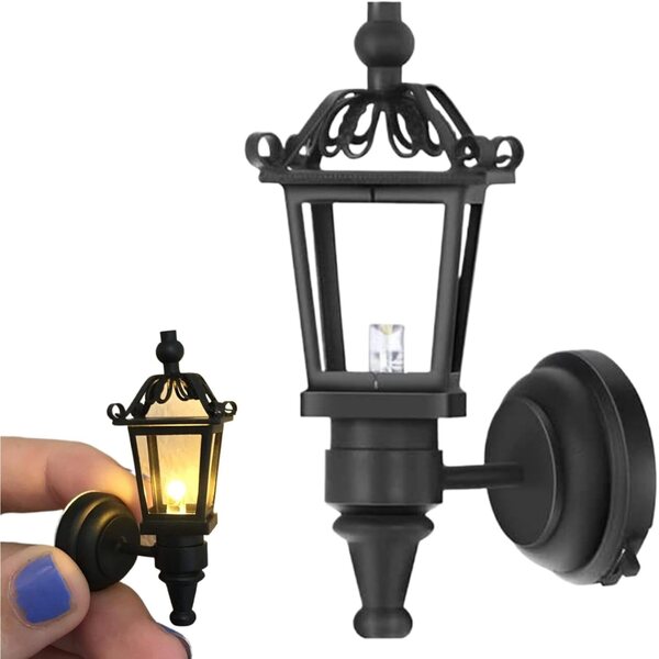 Luci Vintage per Casa delle Bambole 1:12 in Metallo con Supporto Magnetico