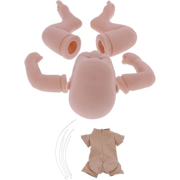 SIXRUN Kit Bambola Reborn 19" in Silicone PVC per Fai-da-Te Bambole Realistiche