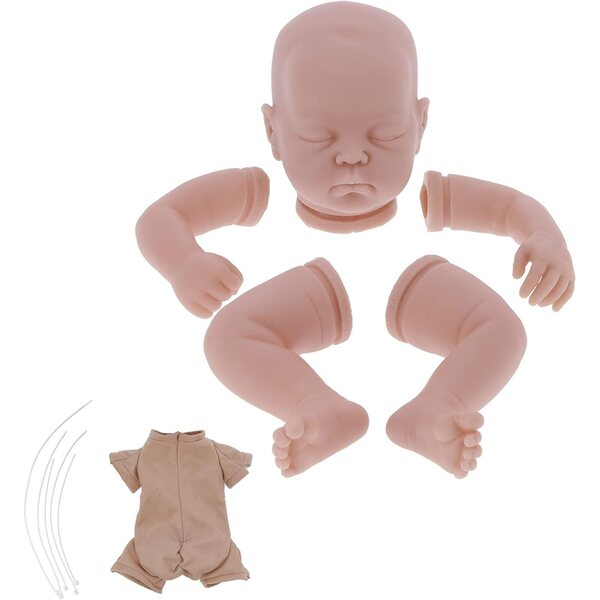 SIXRUN Kit Bambola Reborn 19" in Silicone PVC per Fai-da-Te Bambole Realistiche