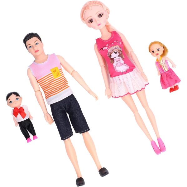 Set aus Familienpuppen mit schwangerer Mutter und Zubehör für Lernspiele für Kinder