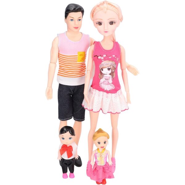 Set aus Familienpuppen mit schwangerer Mutter und Zubehör für Lernspiele für Kinder