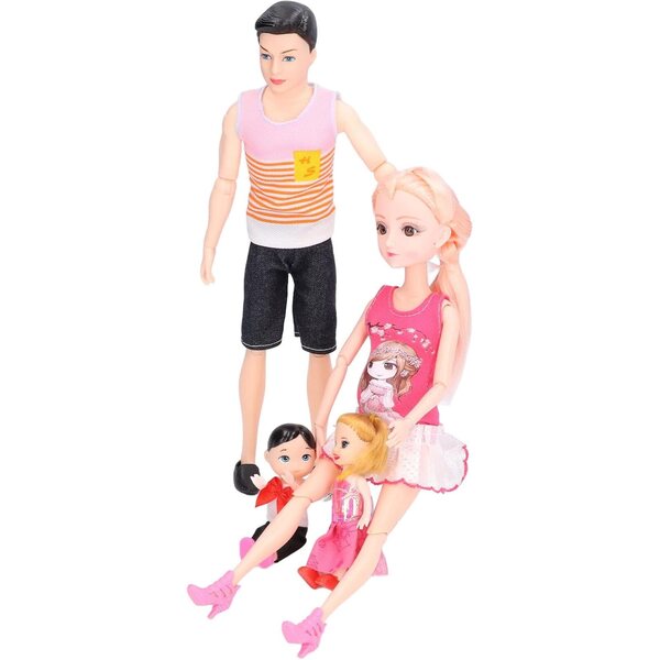 Set aus Familienpuppen mit schwangerer Mutter und Zubehör für Lernspiele für Kinder