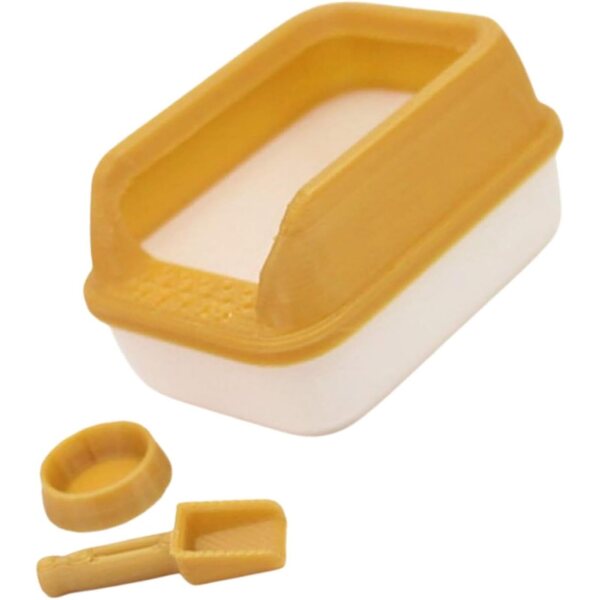 1:12 Katzenklo-Set für Puppenhäuser – Lernspiel für Kinder NPYQ