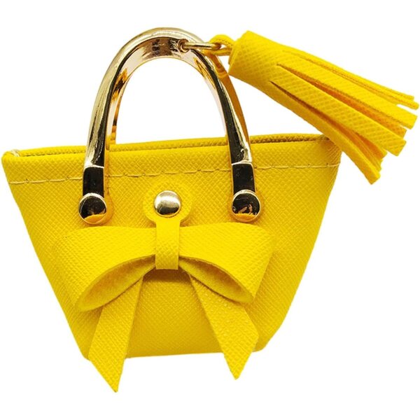 Borsa per Bambola 1/6 in Pelle PU Gialla, Accessorio Handmade per Action Figure 12"