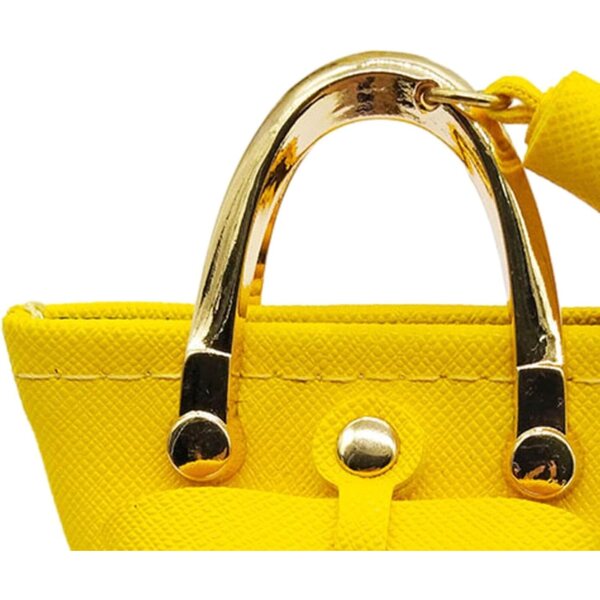 Borsa per Bambola 1/6 in Pelle PU Gialla, Accessorio Handmade per Action Figure 12"