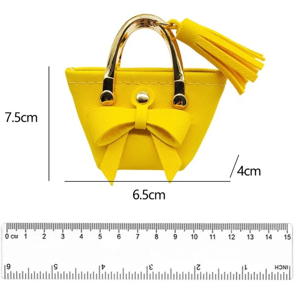 Borsa per Bambola 1/6 in Pelle PU Gialla, Accessorio Handmade per Action Figure 12"