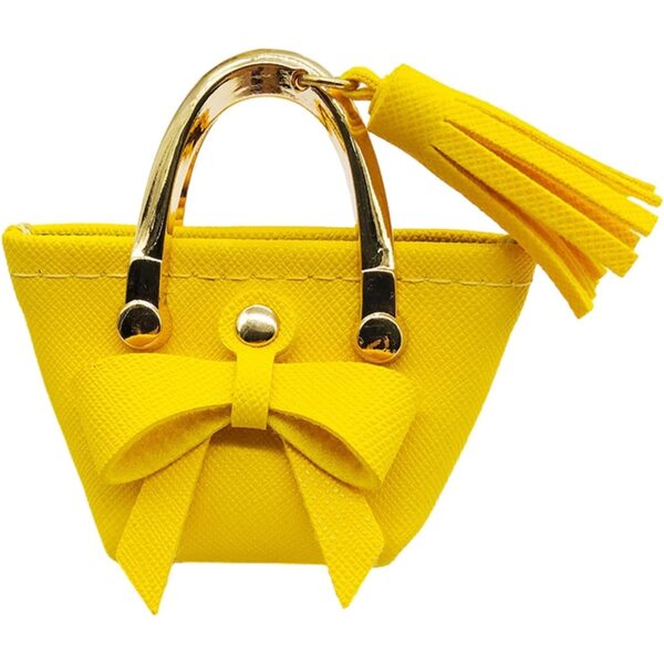 Borsa per Bambola 1/6 in Pelle PU Gialla, Accessorio Handmade per Action Figure 12"