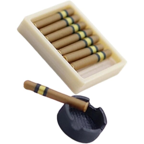 Puppenhaus-Miniatur-Aschenbecher-Set – realistisches Zubehör aus PLA
