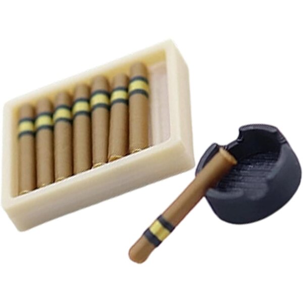 Puppenhaus-Miniatur-Aschenbecher-Set – realistisches Zubehör aus PLA
