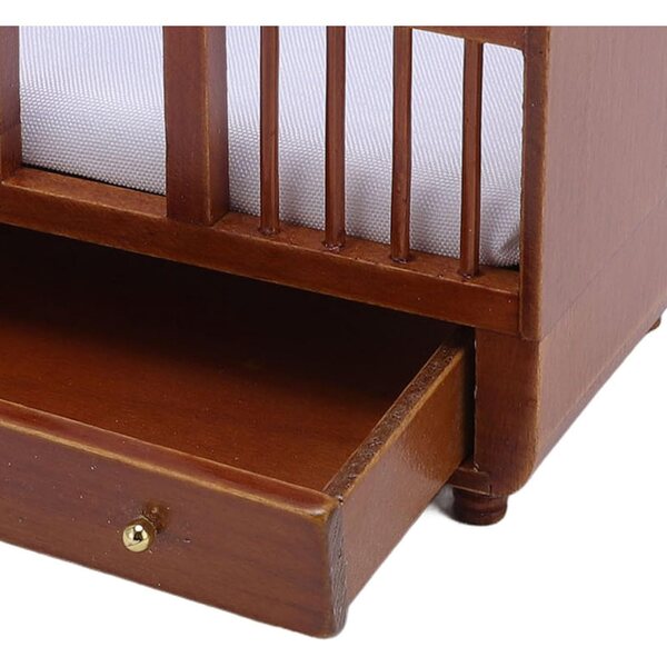 Culla in Legno di Betulla per Casa delle Bambole Scala 1/12 - Design Robusto e Decorativo