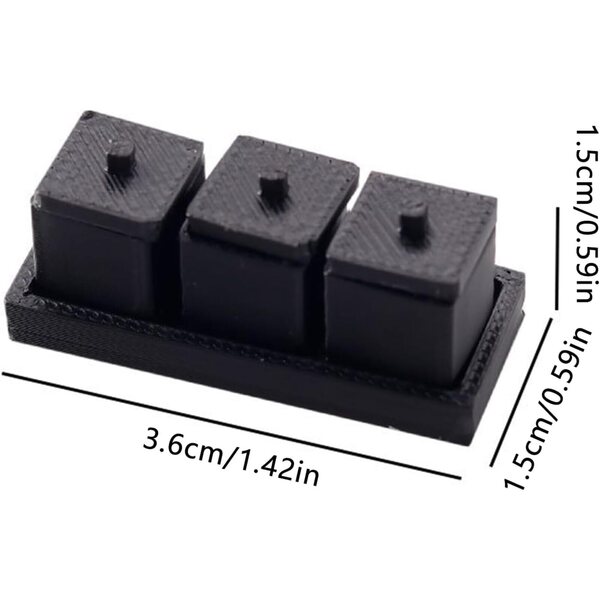 1:12 Miniatur-Gewürzbehälter-Set für die Küche und realistische Modelle