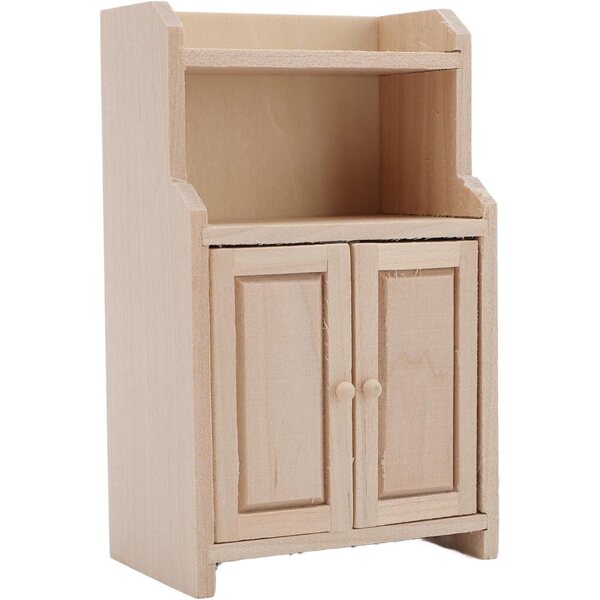 Armadio vintage in legno per casa delle bambole 1:12, arredamento miniatura elegante