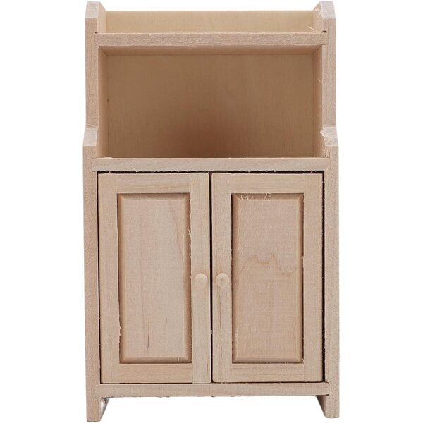 Armadio vintage in legno per casa delle bambole 1:12, arredamento miniatura elegante