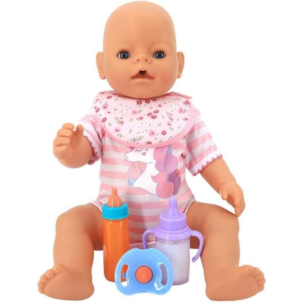 Set Alimentazione Bambole 3 Pezzi Uterui Biberon Magico e Accessori per Gioco