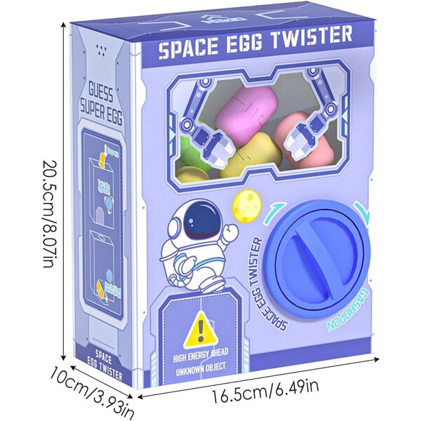 Gashapon Machine Mini-Bonbonspender mit 12 leeren Eiern und 6 Puppen – ungiftiges ABS