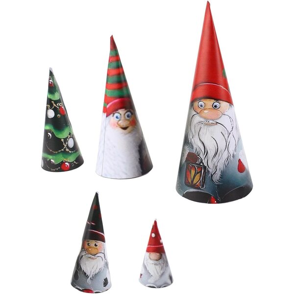 Set 6 Decorazioni Natale in PVC Design Creativo per Albero, Tavoli e Centrotavola