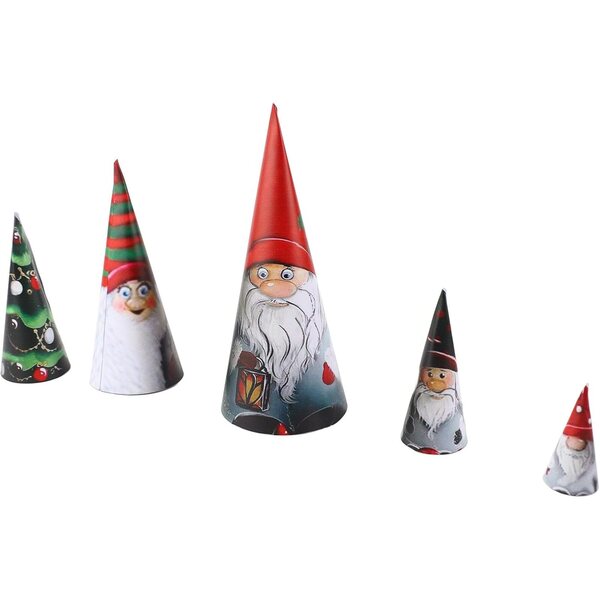 Set 6 Decorazioni Natale in PVC Design Creativo per Albero, Tavoli e Centrotavola
