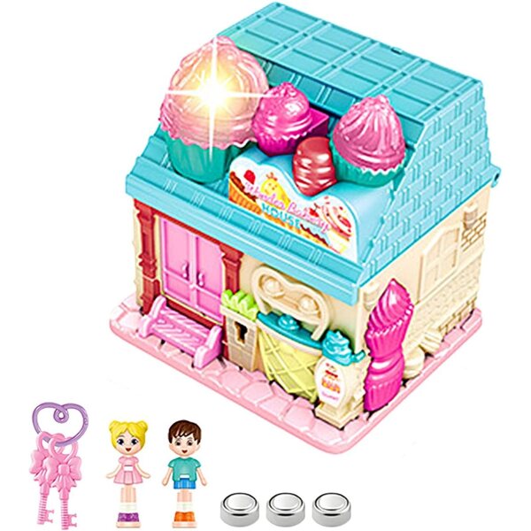 Puppenhaus „Prinzessin-Schloss“ mit Geräuschen und 6 bunten Modellen für Kinder